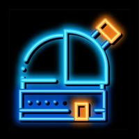 Observatory Telescope neon glow icon illustration vector