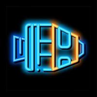 Spaceship Return Unit neon glow icon illustration vector