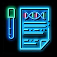 Result Test List Flask neon glow icon illustration vector