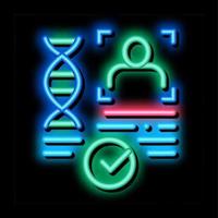 Confirmation Dna File neon glow icon illustration vector