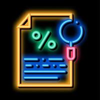 Study of Interest Related Documentation neon glow icon illustration vector