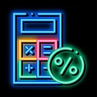 Math Calculator for Calculations neon glow icon illustration vector
