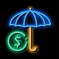 Umbrella with Color Sectors neon glow icon illustration vector