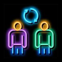 employee renewal neon glow icon illustration vector