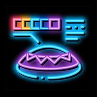 lens color selection neon glow icon illustration vector