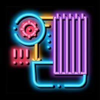 detection of sanitary problems in bathroom neon glow icon illustration vector