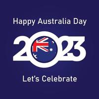 feliz día de australia el 26 de enero con diseño de vector de bandera de australia
