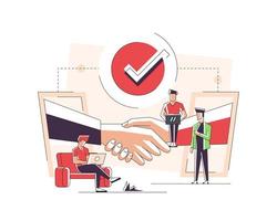 handshake, conclusion of a contract, successful partnership, cooperation vector