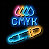 cmyk choice neon glow icon illustration vector