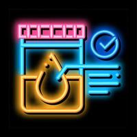 regular urine test in vitro neon glow icon illustration vector