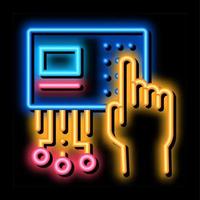 safe code set neon glow icon illustration vector