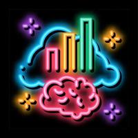 brainstorming chart neon glow icon illustration vector