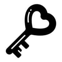 Get this beautiful vector of love key in modern style, premium icon