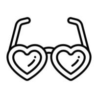Well designed vector of heart glasses, premium icon