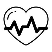 Trendy and modern vector of heartbeat in editable style