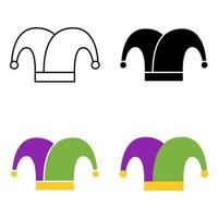 Carnival Hat in flat style isolated vector