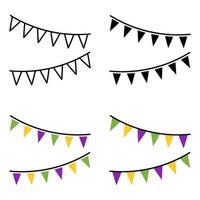 Garland in flat style isolated vector