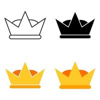 Crown in flat style isolated vector