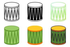 Drum in flat style isolated vector