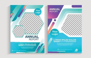 Annual Report Cover Template vector