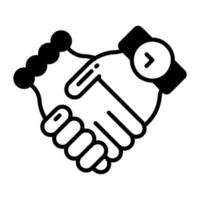 Male and female holding hands, vector icon of couple hand