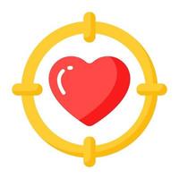 Amazing vector of love target, editable style