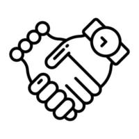 Male and female holding hands, vector icon of couple hand