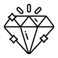 un increíble diseño vectorial de diamante, icono premium vector