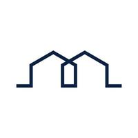 logotipo inmobiliario minimalista. ilustración creativa de bienes raíces. vector