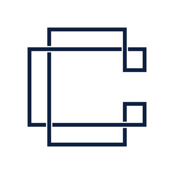 Modern and Minimal layered letter C logo  simple initial C monogram logo vector template