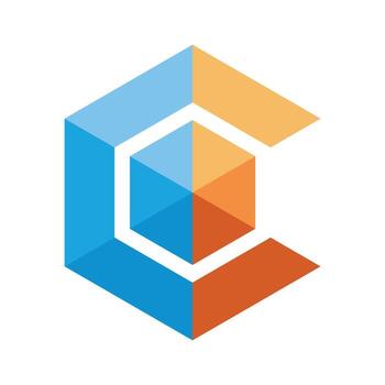 Modern and Minimal layered letter C logo  simple initial C monogram logo vector template