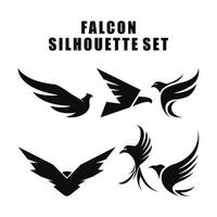 conjunto de vector de plantilla de logotipo de pájaro águila halcón