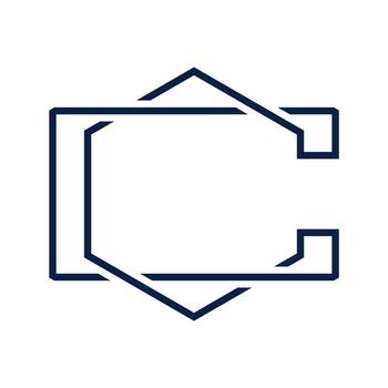 Modern and Minimal layered letter C logo  simple initial C monogram logo vector template