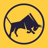 diseño de logotipo de tope de toro. vector de logotipo de toro moderno.