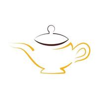 Kettle logo concept design. Teapot logo vector. vector