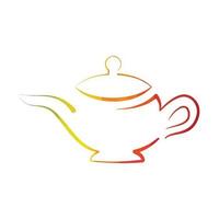 Kettle logo concept design. Teapot logo vector. vector