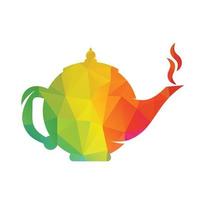 Kettle logo concept design. Teapot logo vector. vector