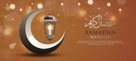 Ramadan background islamic greeting design vector