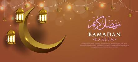 ramadan kareem greeting card template elegant design vector