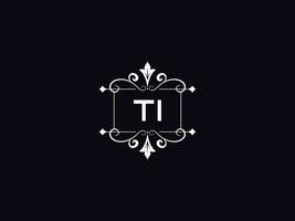 Professional TI Logo, Minimalist Ti Luxury Logo Letter Design vector