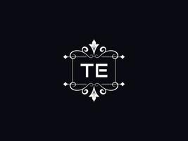 Professional Te Logo, Minimalist TE Luxury Logo Letter Design vector