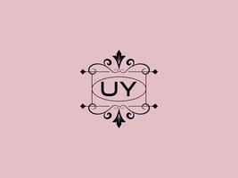 Creative Uy Logo Icon, stylish UY Luxury Letter Logo vector