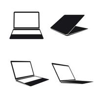 laptop notebooks icons set vector