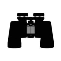 Binoculars Silhouette. Black and White Icon Design Element on Isolated White Background vector