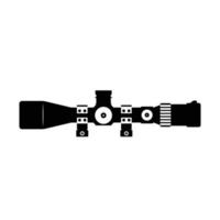 Tactical Scope Silhouette. Black and White Icon Design Element on Isolated White Background vector