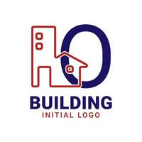 letter O building initial vector logo design