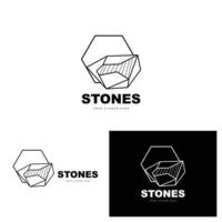 Stone Logo, Vector Stone Modern With Geometry Line Style, Design For Aesthetic Decoration, Brand Modern Product, Simple Icon Abstract Aesthetic Geometry Line