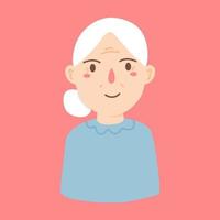 vector un personaje de dibujos animados senior femenino