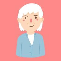 old woman illustration vector