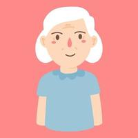 ilustración de dibujos animados de mamá vieja vector